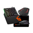 MEETION Ultimate 4-in-1 Console Gaming Kit – CO015 | Pro-Level Gaming Setup RGB circulation Backlight, 6400DPI Ergonomic keycaps, rainbow backlight For P3 / P4 / N-Switch / X-ONE / X-360