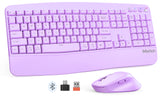 MEETION DirectorA Wireless Keyboard and Mouse, 2.4G & Bluetooth Keyboard Mouse Combo, Full Size Keyboard with Wrist Rest, Swing Wheel Silent Optical Mouse, USB-A Reciver, for Windows/Mac/Computer/Laptop