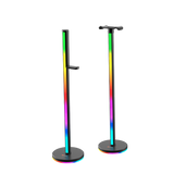 Torre de iluminación inteligente MEETION BK300 con soporte para auriculares RGB, control de barras de luz LED inteligentes, retroiluminación de TV RGB con panel táctil, soporte para auriculares de 52 cm, TV, habitación, decoración