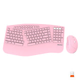 MEETION DirectorB 2025 Teclado y mouse ergonómicos mejorados, teclado y mouse Bluetooth para múltiples dispositivos, teclado y mouse inalámbricos de tamaño completo ajustables de 4 DPI, para PC/computadora/computadora portátil/ventana