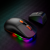 Mouse inalámbrico para juegos MEETION Air-GW38 de 3 modos, mouse ultraliviano de 8K DPI con agarre natural ergonómico, botones totalmente programables, software compatible con combinaciones de teclas y DPI