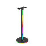 MEETION BK100 Smart Lighting Tower mit RGB-Kopfhörerständer, Steuerung intelligenter LED-Lichtleisten, RGB-Ambiente-TV-Hintergrundbeleuchtung mit Touchpad, 32 cm Kopfhörerständer, Fernseher, Zimmer, Dekoration