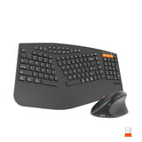 MEETION DirectorB 2025 Upgrade Ergonomische Tastatur und Maus, Bluetooth-Tastatur und -Maus für mehrere Geräte, 4 DPI einstellbare kabellose Tastatur und Maus in voller Größe, für PC/Computer/Laptop/Windows