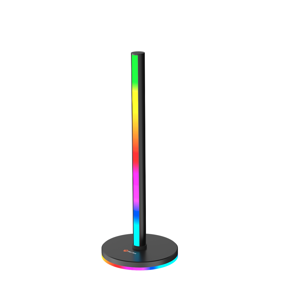 Torre de iluminación inteligente MEETION BK100 con soporte para auriculares RGB, control de barras de luz LED inteligentes, retroiluminación de TV RGB con panel táctil, soporte para auriculares de 32 cm, TV, habitación, decoración