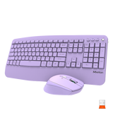 MEETION DirectorA Wireless Keyboard and Mouse, 2.4G & Bluetooth Keyboard Mouse Combo, Full Size Keyboard with Wrist Rest, Swing Wheel Silent Optical Mouse, USB-A Reciver, for Windows/Mac/Computer/Laptop