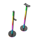 MEETION BK300 Smart Lighting Tower mit RGB-Kopfhörerständer, Steuerung intelligenter LED-Lichtleisten, RGB-Ambiente-TV-Hintergrundbeleuchtung mit Touchpad, 52 cm Kopfhörerständer, Fernseher, Zimmer, Dekoration