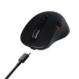 Mouse inalámbrico para juegos MEETION GW32 de 3 modos, mouse ultraliviano de 8K DPI con agarre natural ergonómico, iluminación RGB, botones totalmente programables, software compatible con combinaciones de teclas y DPI