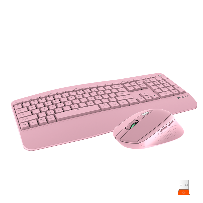 MEETION DirectorA Wireless Keyboard and Mouse, 2.4G & Bluetooth Keyboard Mouse Combo, Full Size Keyboard with Wrist Rest, Swing Wheel Silent Optical Mouse, USB-A Reciver, for Windows/Mac/Computer/Laptop