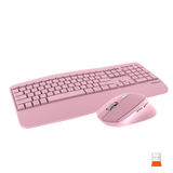 MEETION DirectorA Wireless Keyboard and Mouse, 2.4G & Bluetooth Keyboard Mouse Combo, Full Size Keyboard with Wrist Rest, Swing Wheel Silent Optical Mouse, USB-A Reciver, for Windows/Mac/Computer/Laptop