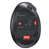 MEETION BTM008 Ratón inalámbrico, ergonómico, recargable, vertical, con Bluetooth, 4 DPI ajustables, 800-2400, Bluetooth 5.2+5.2+USB para Windows/Mac, para portátil/PC/computadora de escritorio/iPad