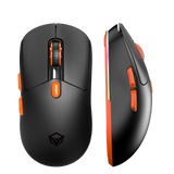 Mouse inalámbrico para juegos MEETION Air-GW38 de 3 modos, mouse ultraliviano de 8K DPI con agarre natural ergonómico, botones totalmente programables, software compatible con combinaciones de teclas y DPI