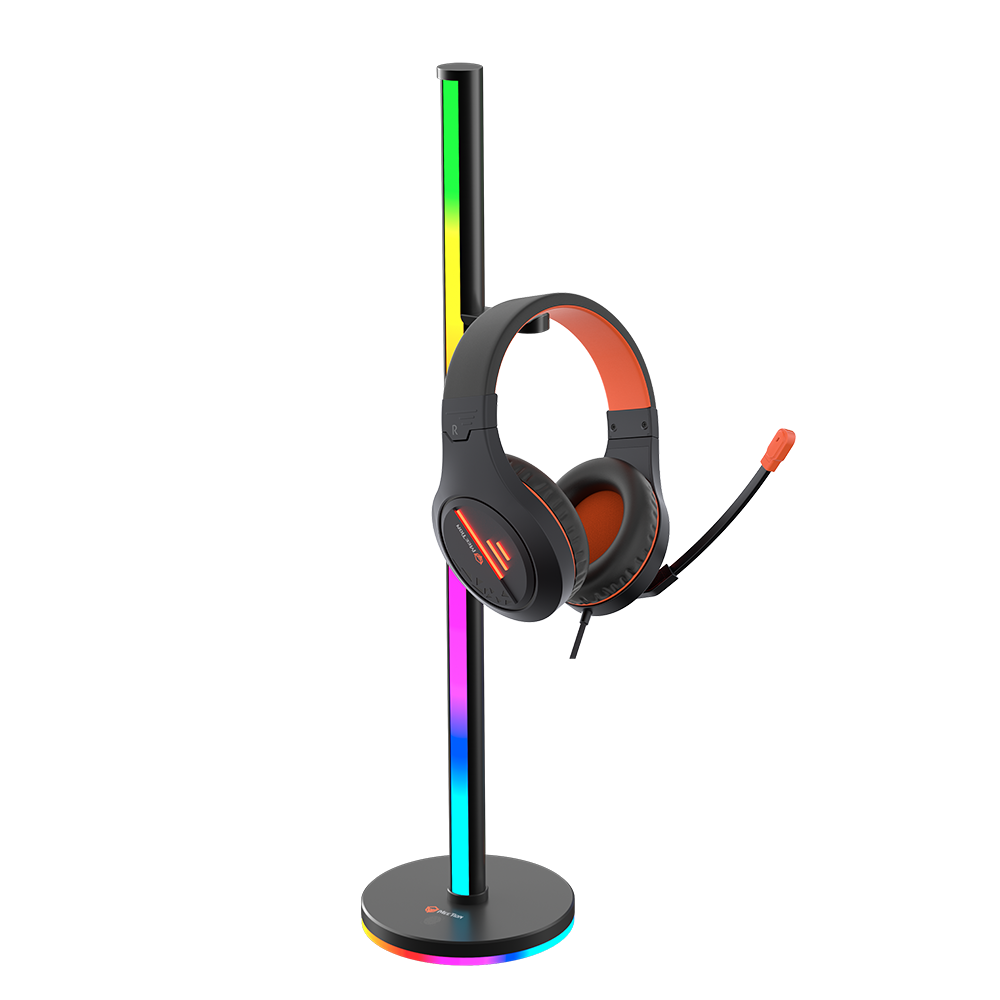 MEETION BK300 Smart Lighting Tower with RGB Headphone Stand, Control Smart LED Light Bars, RGB Ambiance TV Backlights with Touch Pad 52CM Headset Stand, TV, Room, Decoration