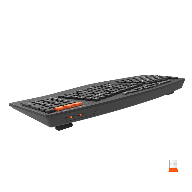 MEETION DirectorB 2025 Upgrade Ergonomische Tastatur und Maus, Bluetooth-Tastatur und -Maus für mehrere Geräte, 4 DPI einstellbare kabellose Tastatur und Maus in voller Größe, für PC/Computer/Laptop/Windows