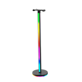 Torre de iluminación inteligente MEETION BK300 con soporte para auriculares RGB, control de barras de luz LED inteligentes, retroiluminación de TV RGB con panel táctil, soporte para auriculares de 52 cm, TV, habitación, decoración