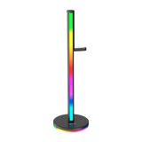 Torre de iluminación inteligente MEETION BK200 con soporte para auriculares RGB, control de barras de luz LED inteligentes, retroiluminación de TV RGB con panel táctil, soporte para auriculares de 42 cm, TV, habitación, decoración