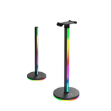 MEETION BK100 Smart Lighting Tower mit RGB-Kopfhörerständer, Steuerung intelligenter LED-Lichtleisten, RGB-Ambiente-TV-Hintergrundbeleuchtung mit Touchpad, 32 cm Kopfhörerständer, Fernseher, Zimmer, Dekoration