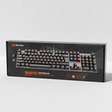 MEETION MK009 PRO Gaming Keyboards with Red Switch, Hot-Swap Mechanical Keyboard with Volume Knob, 16.8M Colours & Metal Matte Panel , Full 104 Keys layout  Anti-Ghosting, ABS Material & Dual Colour Injection Molded Keycaps for Windows