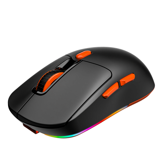 Mouse inalámbrico para juegos MEETION Air-GW38 de 3 modos, mouse ultraliviano de 8K DPI con agarre natural ergonómico, botones totalmente programables, software compatible con combinaciones de teclas y DPI